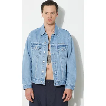 Dámská casual bunda Džínová bunda A Bathing Ape Metal Logo Pin Denim Jacket pánská, přechodná, oversize, 1J80140056, XL, modrá, 50X