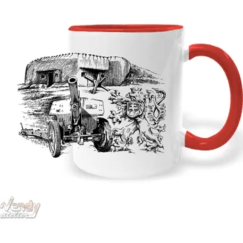 Hrnek - Obrana republiky Barva: Červená