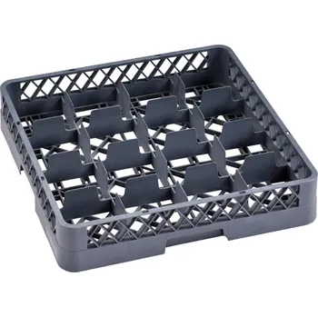 Příslušenství pro myčku Koš do myčky na sklo, 500 x 500 x 100 mm, 16 segmentů, 110 x 110 mm