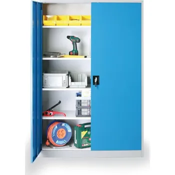 Kovona Dílenská kovová skříň na nářadí KOVONA, 4 police, svařovaná, nosnost 50 kg, 1200 x 500 x 1950 mm
