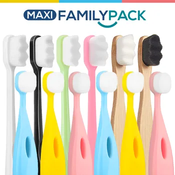 Zubní kartáček MAXI FAMILY PACK ultrajemné zubní kartáčky Nanosmile Klasik + Eko + Kids