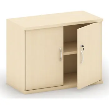 Kancelářská sestava Nástavba 2-dveřová MIRELLI, 800 x 400 x 600 mm, bříza