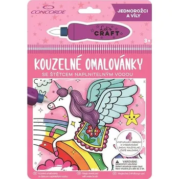 omalovánky Kouzelné omalovánky Concorde,Jednorožci a víly