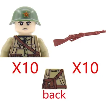 Stavebnice LEGO Vojenské stavebnice pro děti s historickými figurkami | lego styl komponenty - D300-WG074-10PCS