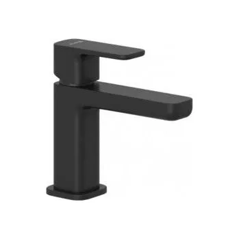 Vodovodní baterie Kludi Renon umyvadlová jednopáková baterie 85, s výpustí Push-Open, černá mat (422663975)