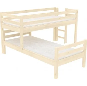 Ložnice Domestav - DOMINO Zvýšené jednolůžko Elko posuvné dělené čelo pravé zábrana D buk cink, olejovaný