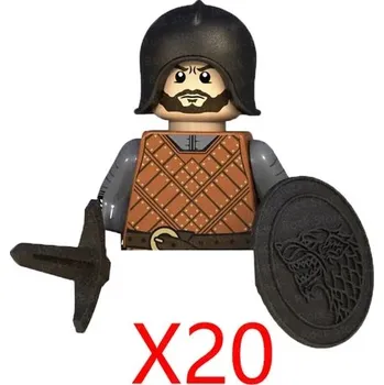 Vojenské stavebnice rytířů a anime figurky | lego styl figurky a komponenty - XP046-20PCS