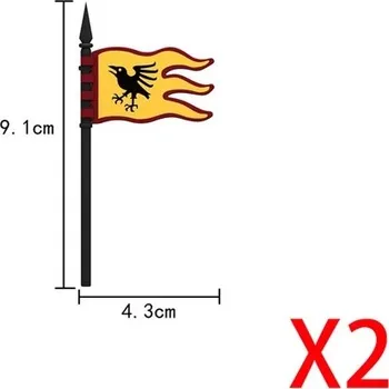 ostatní stavebnice Středověké vojenské stavebnice rytířů a štítů, vlajky - Q1002-5-2PCS