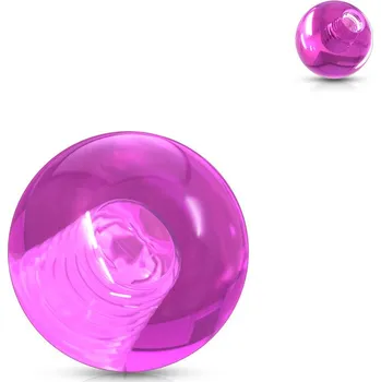 Piercing Šperky4U Náhradní kulička 1,6 mm, průměr 6 mm, barva fialová - ND001A-1606