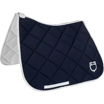 EQUESTRO Dečka podsedlová GP Logo Equestro, drezurní, navy/white FULL
