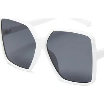 Velké černé sluneční brýle dámské - bílá šedá