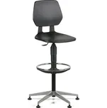 Antares Pracovní židle ALLOY Plast, vysoká, kluzáky, černá