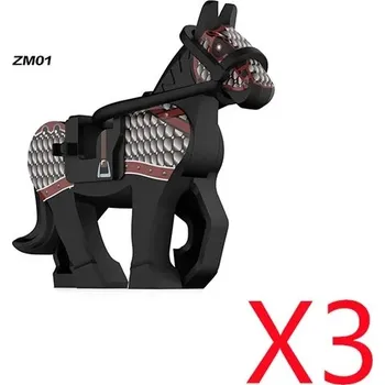 ostatní stavebnice Stavebnice středověkého rytíře s drakem a vlkem | figurky styl lego - ZM01-3KS