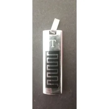 Přívěsek Ocelová destička s jakousi klikaticí - přívěsek