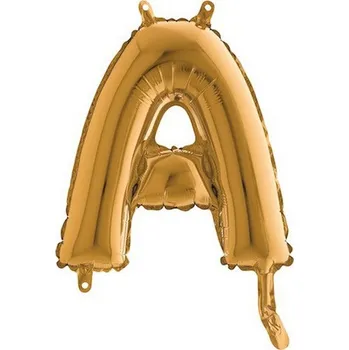 Balónek Fóliový balónek zlaté písmeno "A" - 35cm