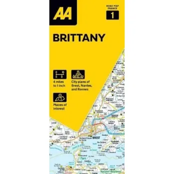 Cestování AA Road Map Brittany