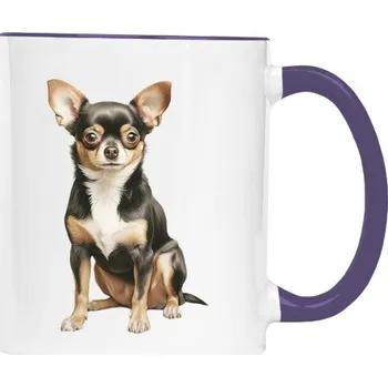 Hrnek malý barevný s potiskem Čokoládová čivava