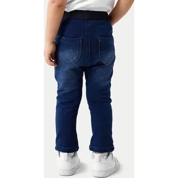 Dívčí kalhoty NAME IT Jeansy 13204428 Tmavomodrá Slim Fit 92