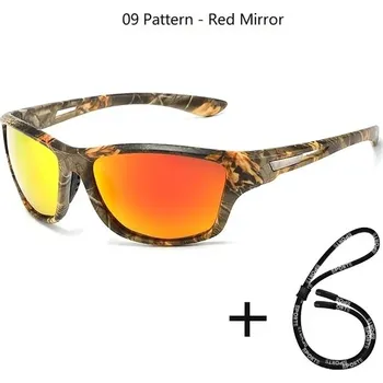 Polarizační sluneční brýle unisex s UV400 ochranou - 09 červený vzor