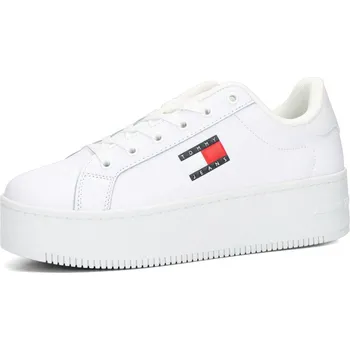 Dámská obuv Tommy Hilfiger dámské kožené tenisky - bílé