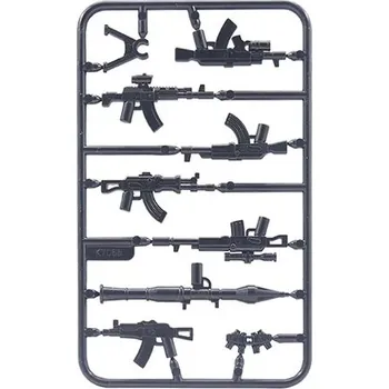 Figurka Vojenský maskovací balíček zbraní SWAT minifigurky - Černá