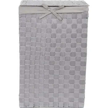 Koš na prádlo Šedý koš na prádlo s víkem Compactor Laundry Basket Linen, výška 60 cm ID_1324620