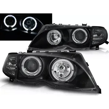 Přední světlomet PŘEDNÍ SVĚTLOMETY BMW E46 SEDAN TOURING, 2001-2005, ANGEL EYES, ČERNÉ BLACK (LPBMA0)