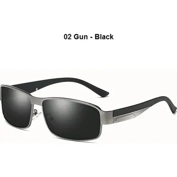 Pánské sluneční brýle s UV400 a antireflexní ochranou - 02 Pistole - černá