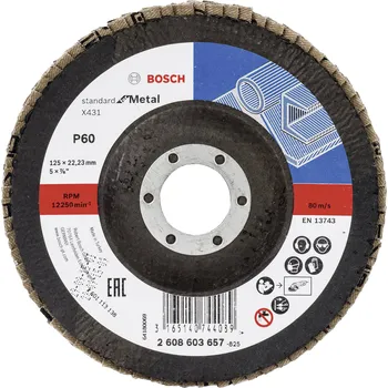 Brusný kotouč Bosch Accessories 2608603657 X431 vějířovitý brusný kotouč Průměr 125 mm Ø otvoru 22.33 mm ocel 1 ks