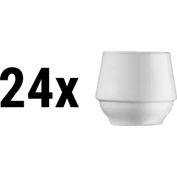 Sada nádobí G.Gastro (24 pieces) Mix & Match Porcelain Egg Cups – White - Stackable - Dishwasher Safe