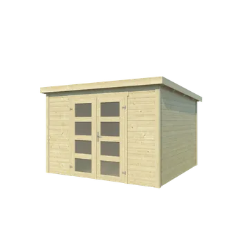 Zahradní domek Lasita Maja Dřevěný zahradní domek ZAMBEZI-7, 3 x 3 m, 28 mm, přírodní borovice/smrk