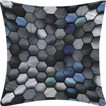 Povlak na dekorativní polštářek DARRÉ Bavlněný povlak na polštář Earth - modrý Velikost: 40 x 40