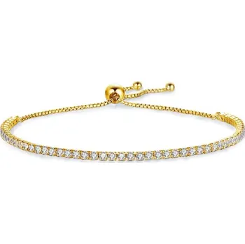 Náramek Majya Stříbrný nastavitelný tenisový náramek KARIMA pozlacený Ag/; ≤3,78 g 11011
