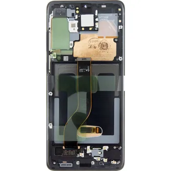 LCD + dotyková deska + přední kryt pro Samsung Galaxy S20+ No Camera, mystic black (Service pack) + DOPRAVA ZDARMA
