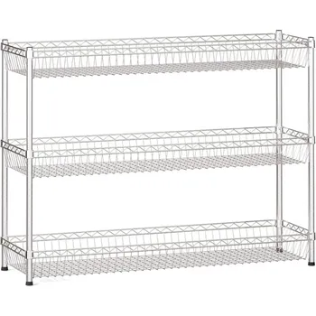 Dílenský regál Drátěný regál s košovými policemi, 900 x 1200 x 350 mm, 3 police