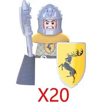 ostatní stavebnice Vojenské stavebnice rytířů a anime figurky | lego styl figurky a komponenty - XP219-20PCS