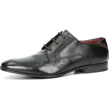 Pánské polobotky Bugatti pánské kožené společenské boty - černé