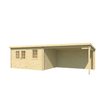 Zahradní domek Lasita Maja Zahradní domek RENO 760 X 275 cm, 20,32 m2, přírodní borovice/smrk