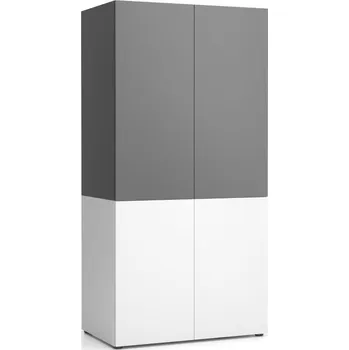 Policová skříň PLAN Kuchyňská policová skříň NIKA 1000 x 600 x 2000 mm, grafitová