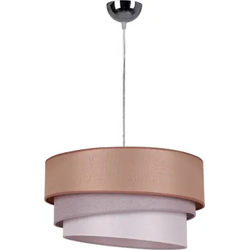 Duolla - Lustr na lanku TRIO 1xE27/40W/230V pr. 45 cm hnědá/šedá/stříbrná