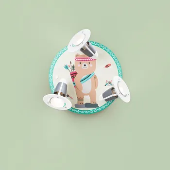 Lampička Elobra Světlo Little Indians, medvídek Bjørn, žlutozelené žlutá, zelená 3 x 40 W - Doprava zdarma