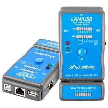 Počítačové příslušenství LANBERG tester kabelů LAN RJ45, RJ11, USB
