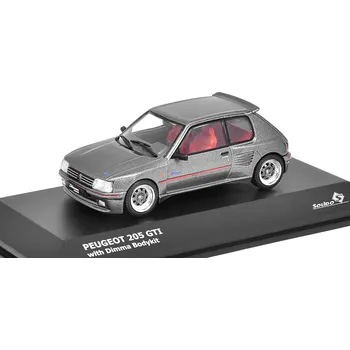 autíčko Peugeot 205 GTI Dimma 1988 stříbrná 1:43 - Solido Peugeot 205 GTi Dimma Bodykit - kovový model auta