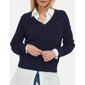 Dámský svetr Dámský tmavě modrý svetr Tommy Hilfiger - Velikost XS, Barva Modrá 55755 ww0ww37006