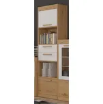 Regál GATTON 2D2S, dub artisan/bílý lesk, 5 let záruka + vyzvednutí ZDARMA