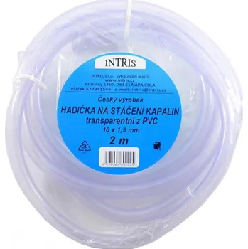 Zahradní hadice Hadička stáčecí PVC 2m se svorkami hladká, transparentní