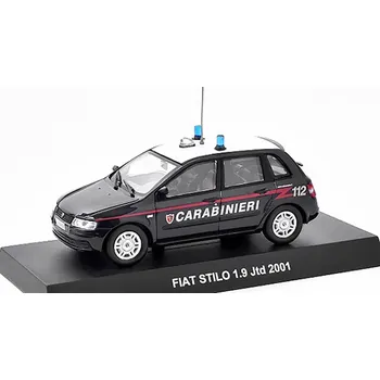 autíčko Fiat Stilo 1.9 JTD 2001 Carabinieri 1:43 - DeAgostini časopis s modelem Fiat Stilo 1.9 Jtd 2001 Policie - kovový model