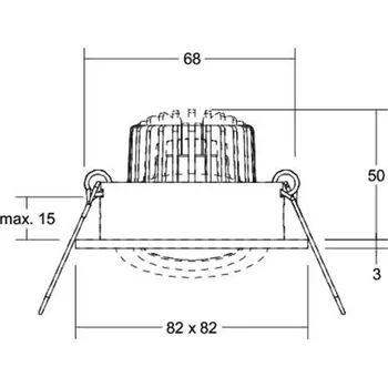 Lampička Vestavné bodové svítidlo BRUMBERG Tirrel-S, RC, kulatý ovladač, texturovaná bílá 1x 6 W LED - Doprava zdarma