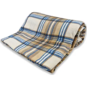 deka Jahu Deka fleece kostka 150 x 200 cm Barva: hnědo-béžová