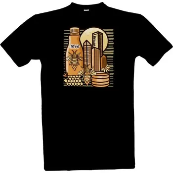 Tričko s potiskem Včelař tělem i duší pánské